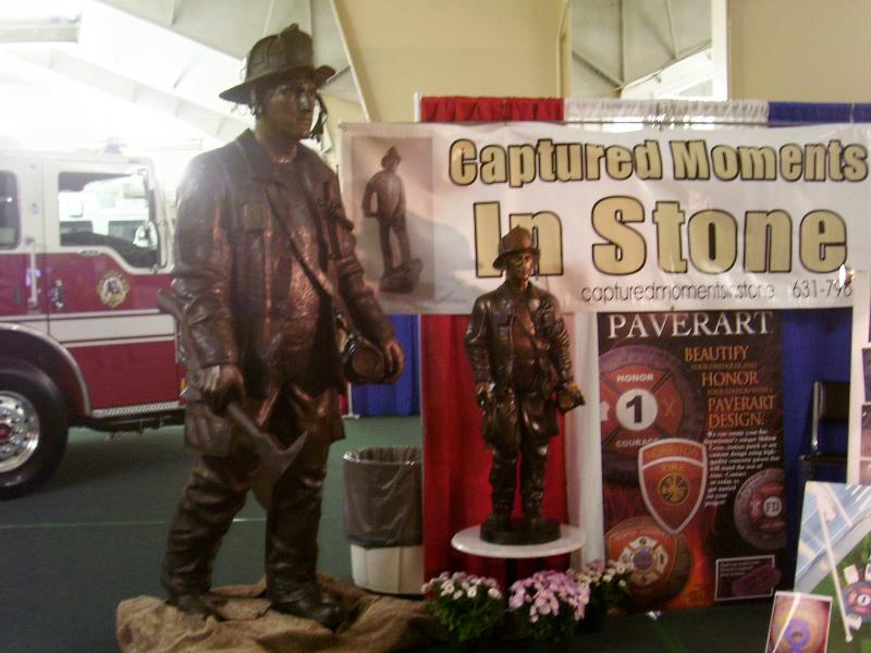 Monumental size 8'6" tall beside the 3/4 scale size 54" tall